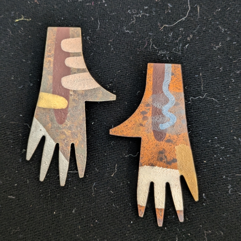 Artistic Hand-Shaped Earrings